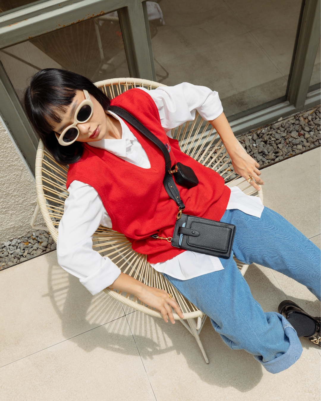 ATHENA PHONE BAG IN BLACK