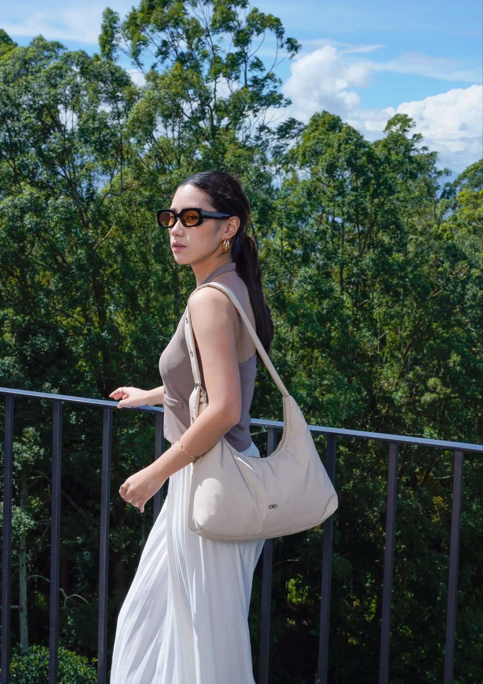 POSH HOBO BAG IN OAT The Sophia Label