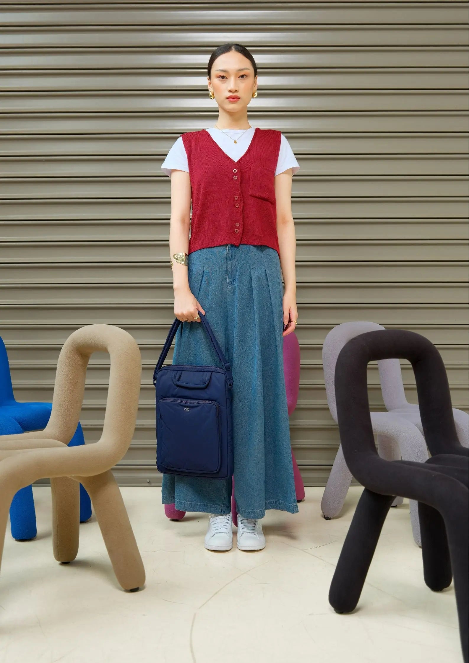 POSH LAPTOP BAG IN MIDNIGHT The Sophia Label