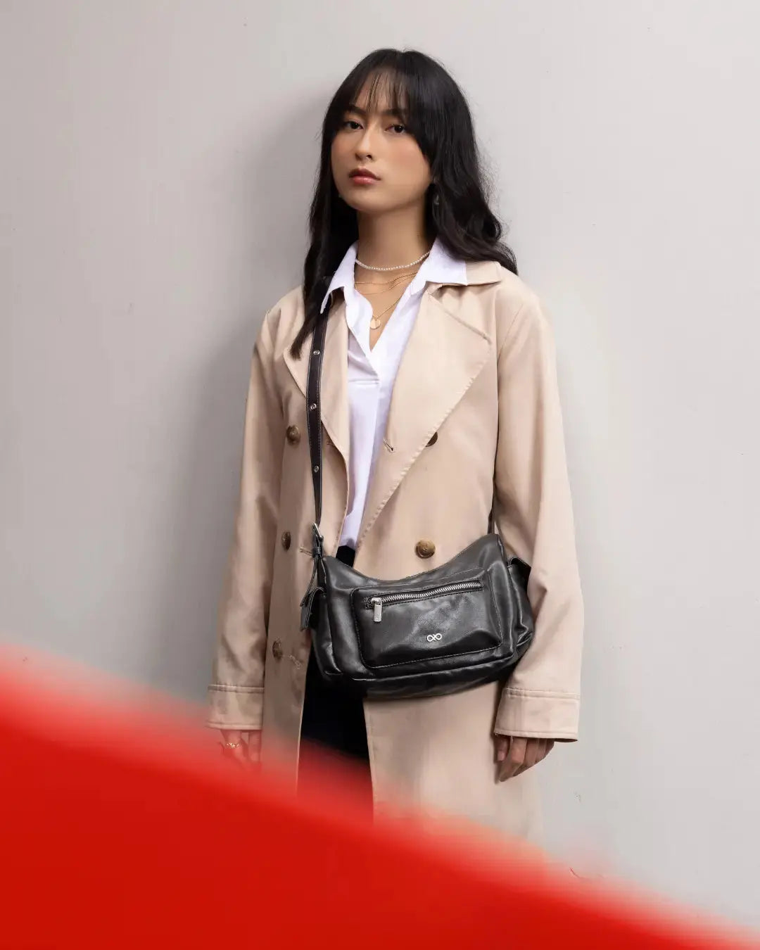 EVERYDAY CITY MINI BAG IN OBSIDIAN GREY - The Sophia Label