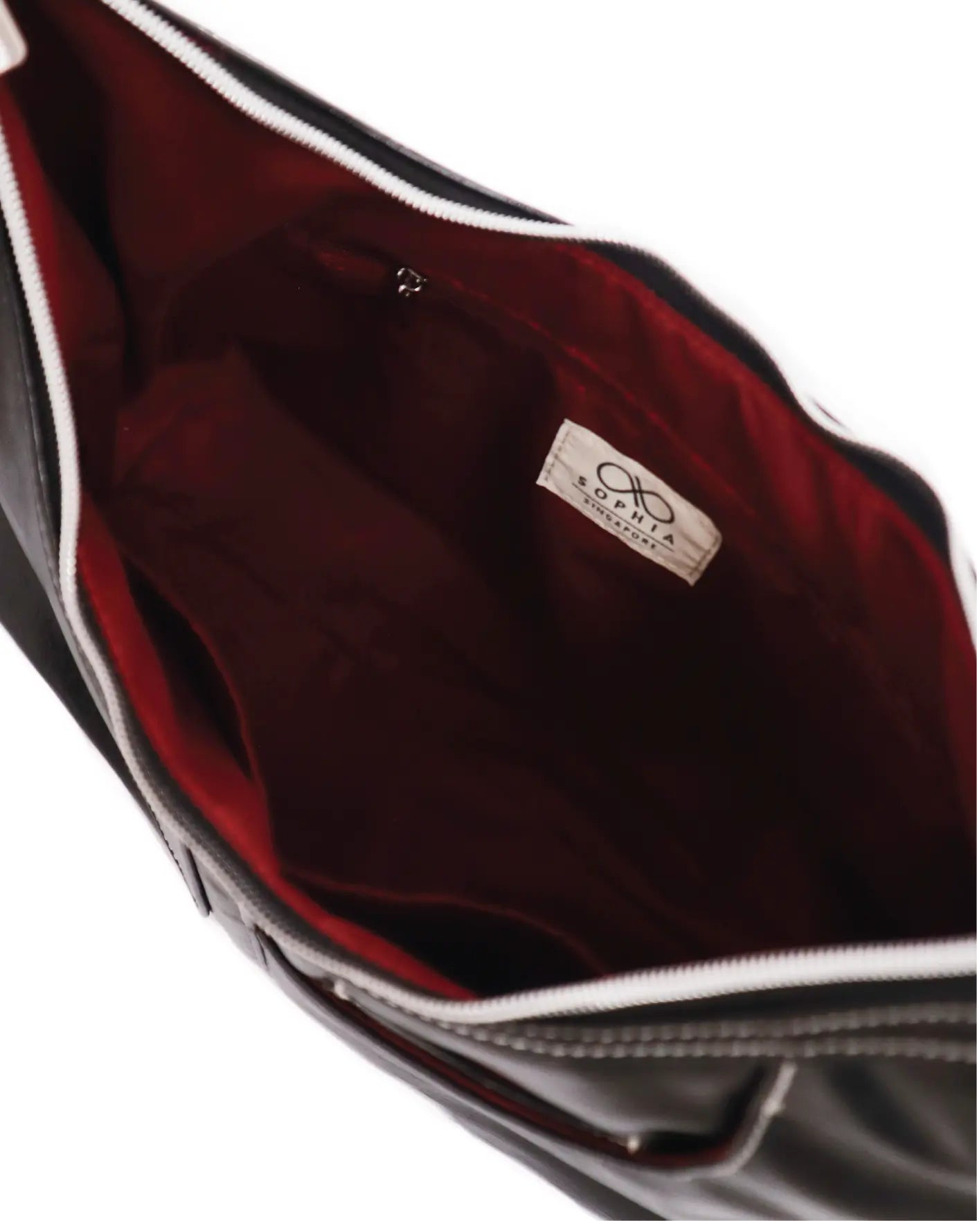 SIGNATURE POCKET LEATHER HOBO BAG IN BLACK TSL Singapore