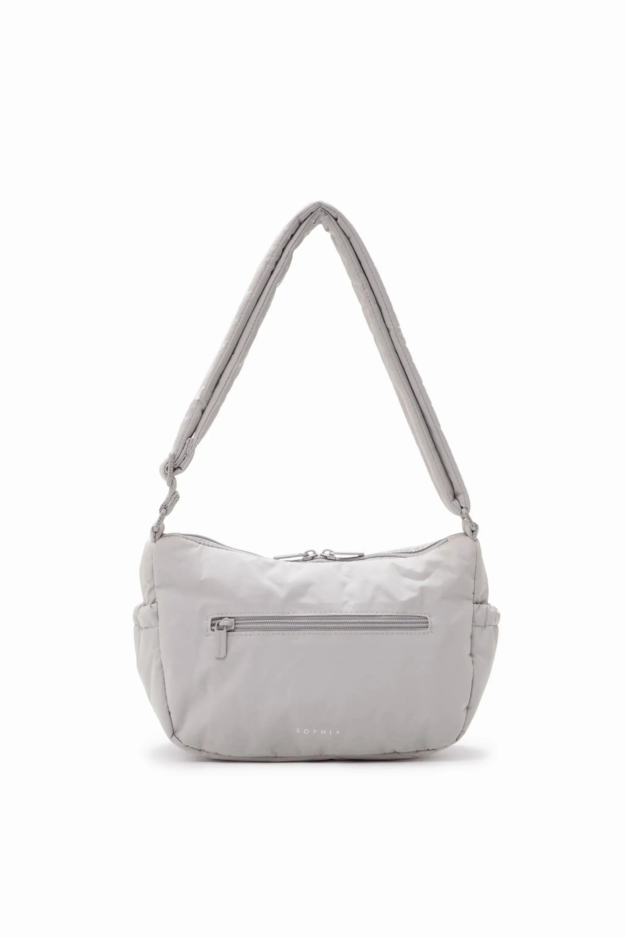 MINI SIGNATURE POCKET CROSSBODY BAG IN COSY LUXE DOVE GREY