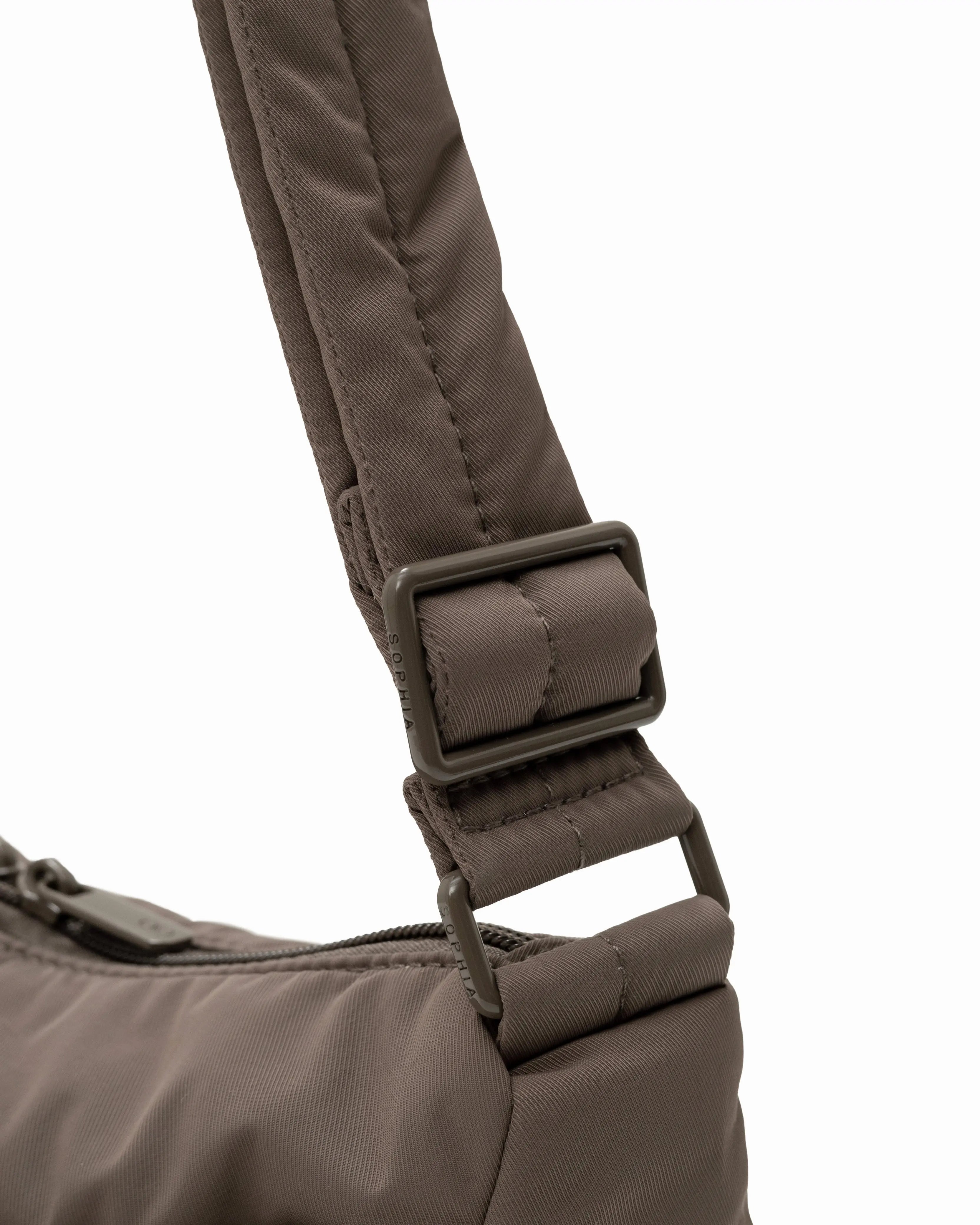 MINI SIGNATURE POCKET CROSSBODY BAG IN POSH TAUPE