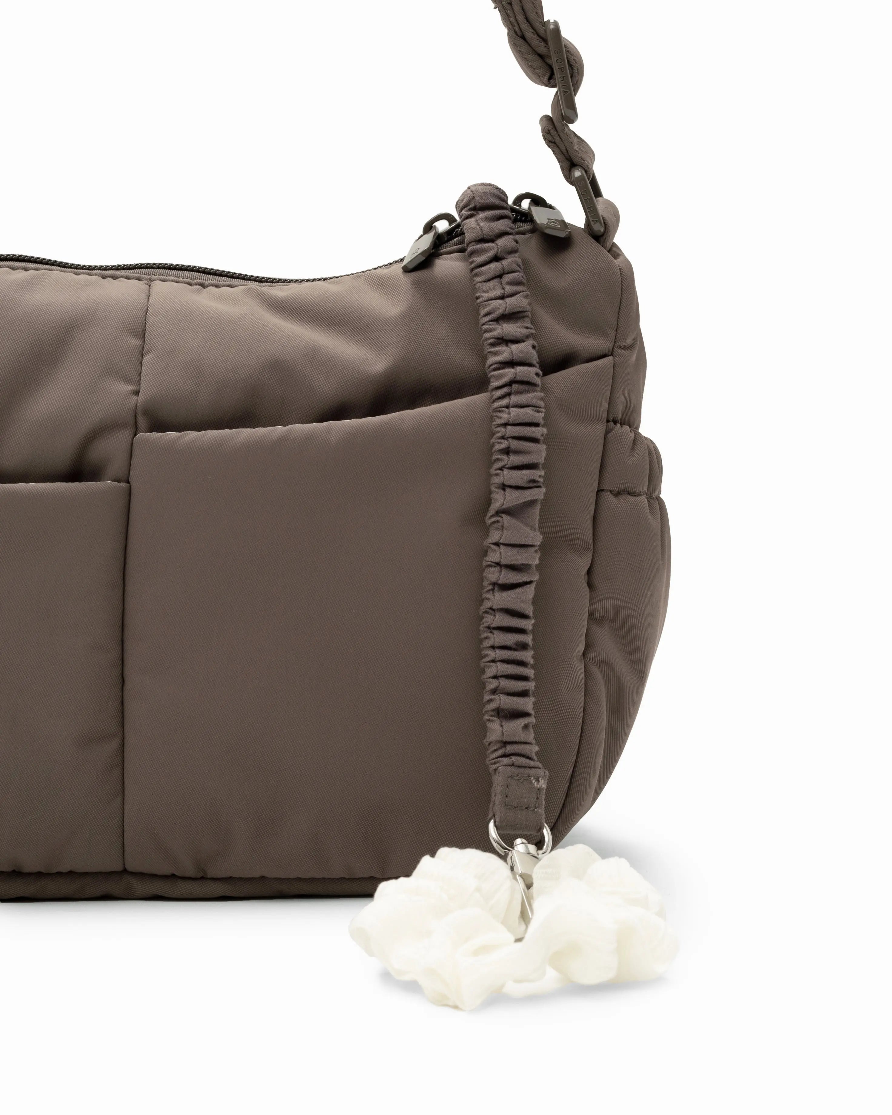 MINI SIGNATURE POCKET CROSSBODY BAG IN POSH TAUPE