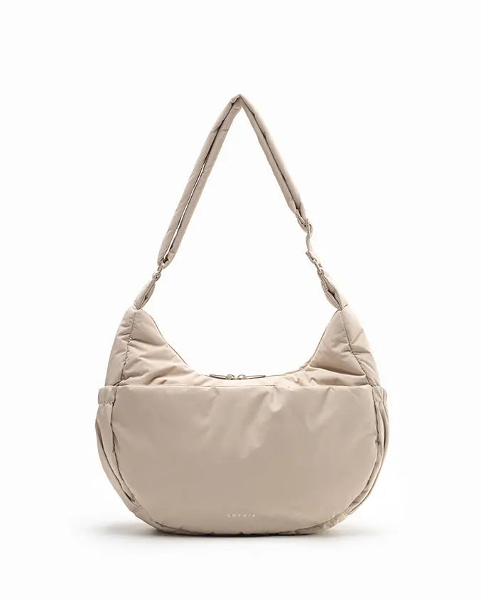 XL POSH CRESCENT BAG IN OAT TSL Singapore
