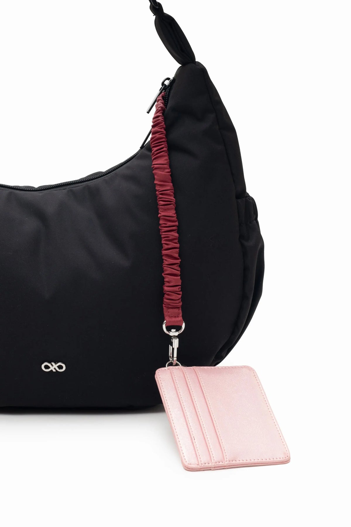 COSY LUXE L CRESCENT BAG 2.0 IN JET BLACK