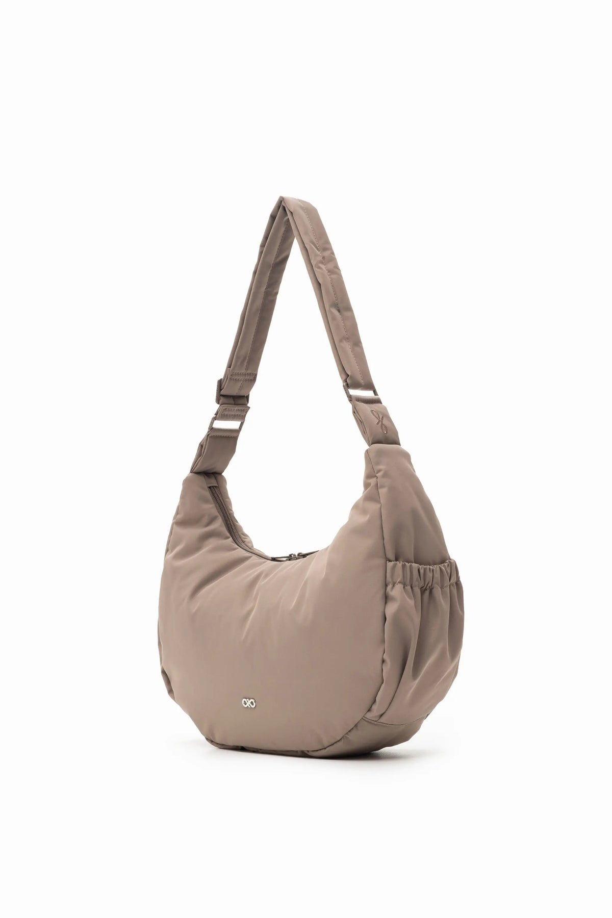COSY LUXE L CRESCENT BAG 2.0 IN TAUPE