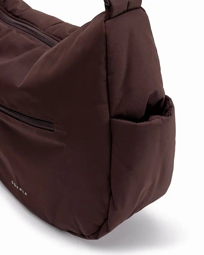 SIGNATURE POCKET CROSSBODY BAG IN POSH CHOCO TSL Singapore