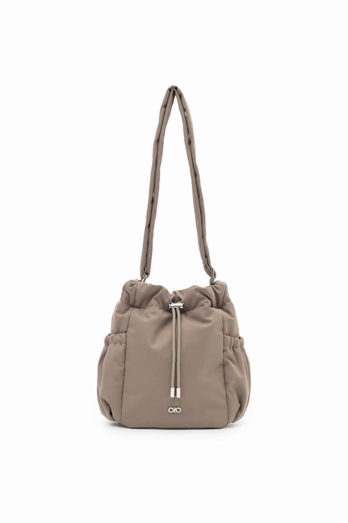 MINI COSY LUXE BUCKET BAG IN TAUPE