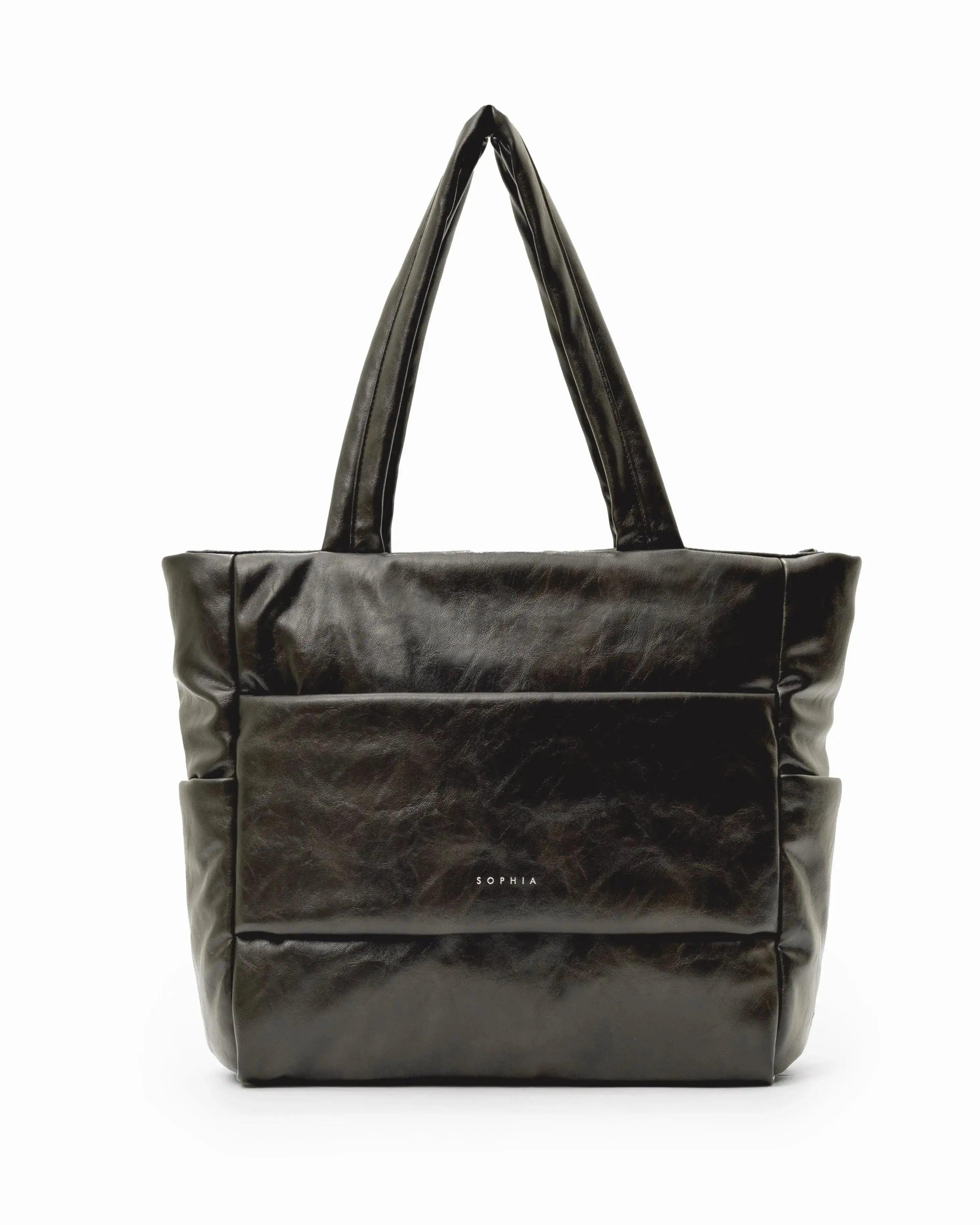 The Sophia Label - EVERYDAY CITY CUSHY TOTE 2.0 IN ESPRESSO BROWN