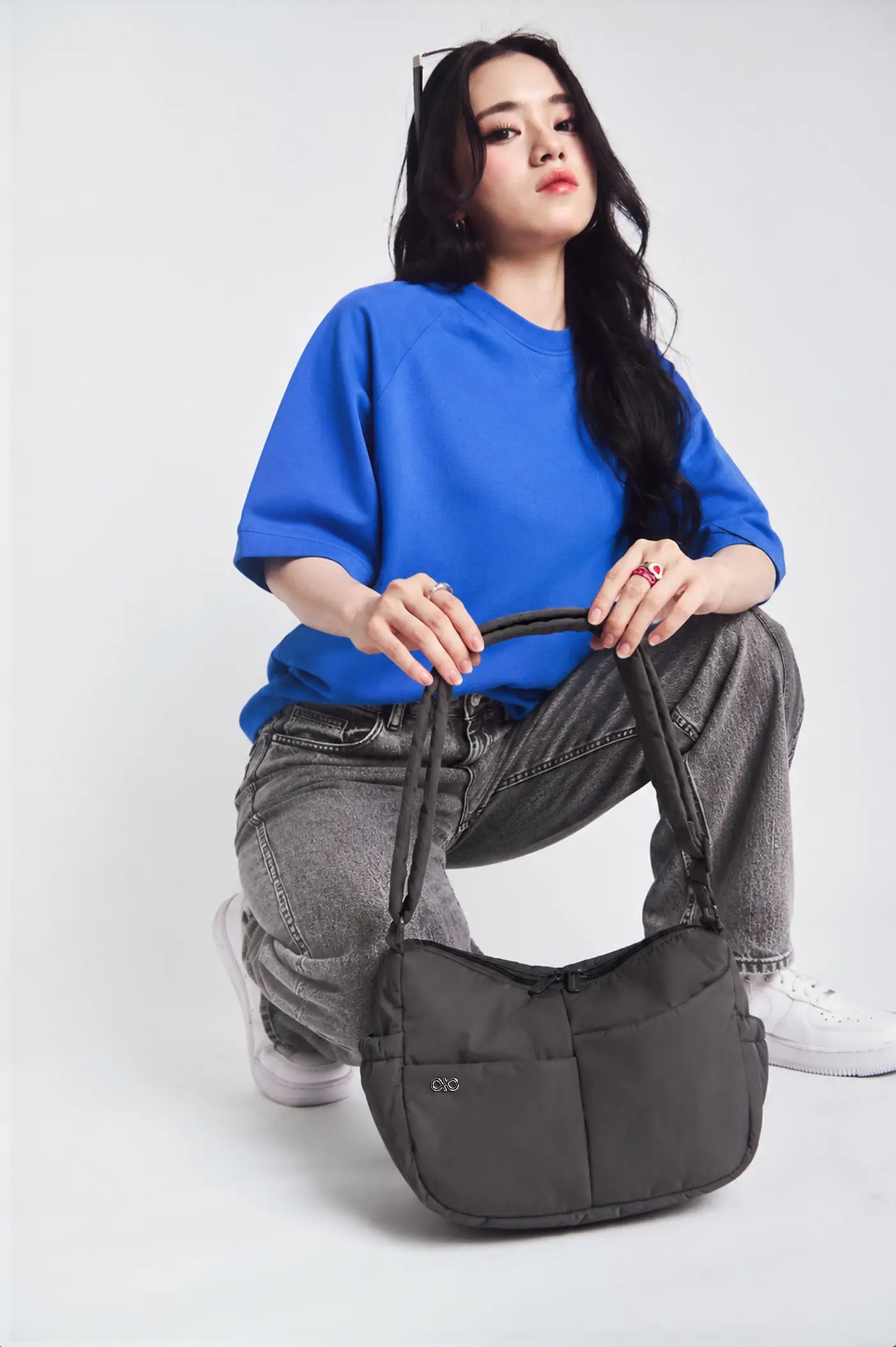 MINI SIGNATURE POCKET CROSSBODY BAG IN POSH STORM