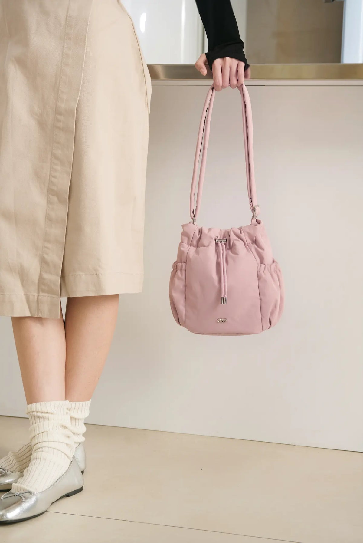 MINI COSY LUXE BUCKET BAG IN ROSY