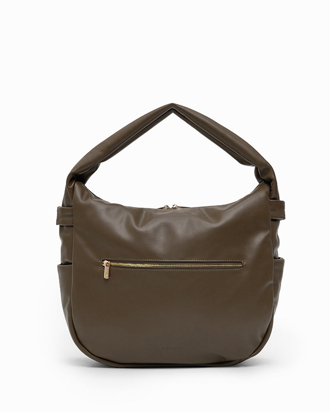 SIGNATURE POCKET SLOUCHY HOBO IN OLIVE