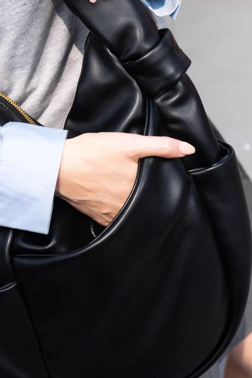 SIGNATURE POCKET SLOUCHY HOBO IN BLACK TSL Singapore