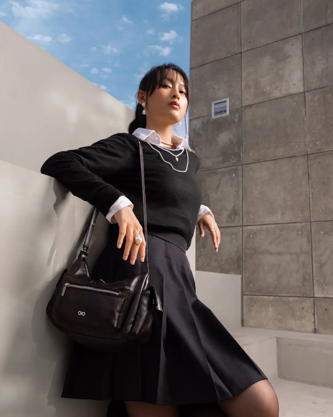 EVERYDAY CITY MINI BAG IN ESPRESSO BROWN