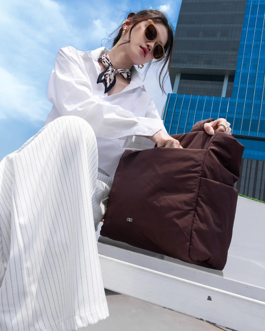 POSH TOTE BAG IN CHOCO TSL Singapore