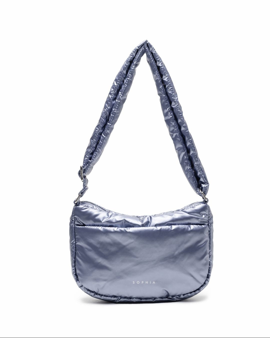 MINI GLAM PUFFY CROSSBODY BAG IN TITANIUM