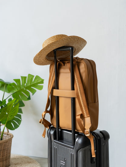 ANDERS MAGIC LAPTOP BACKPACK IN ALMOND