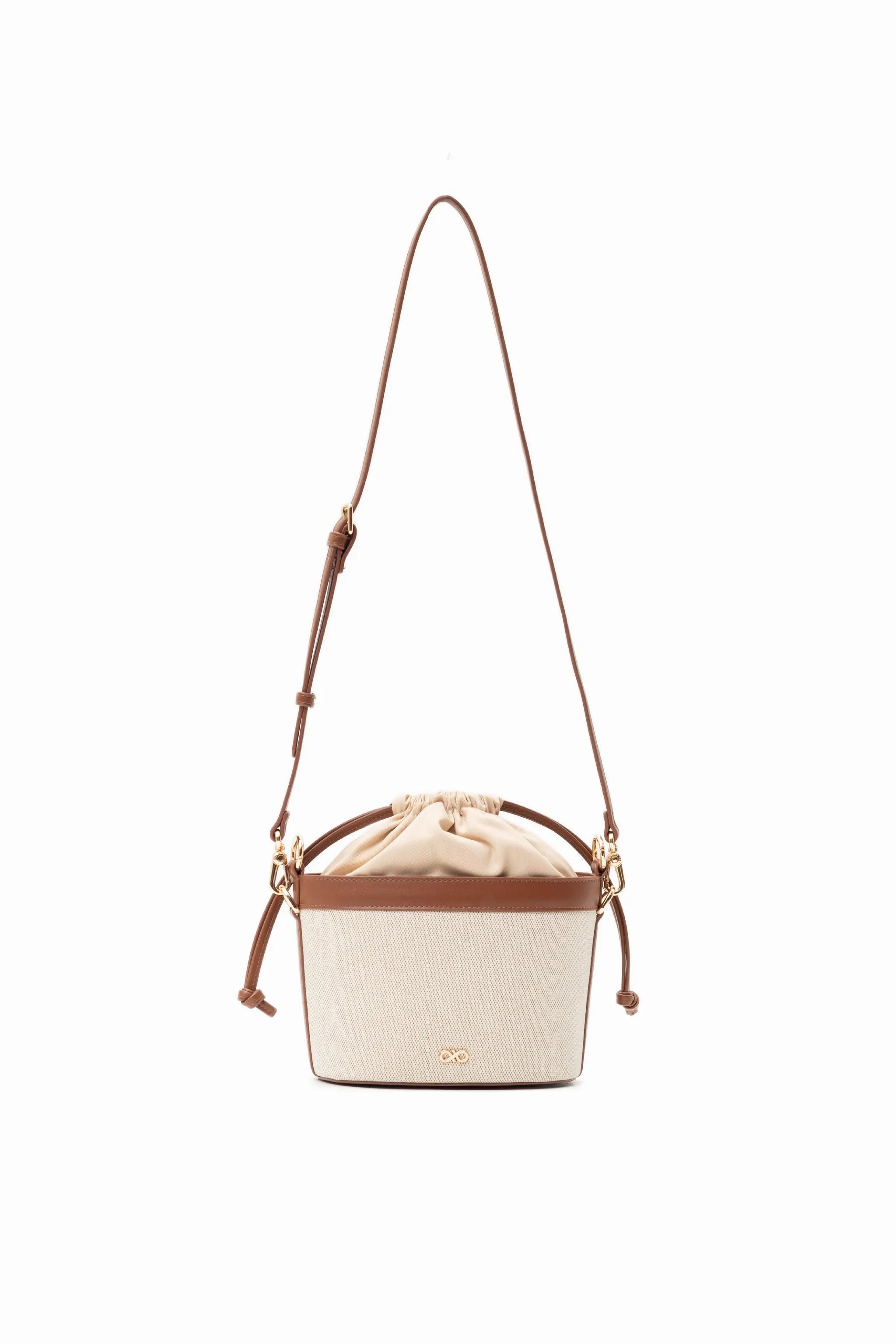 CALLY CANVAS MINI BUCKET BAG 
