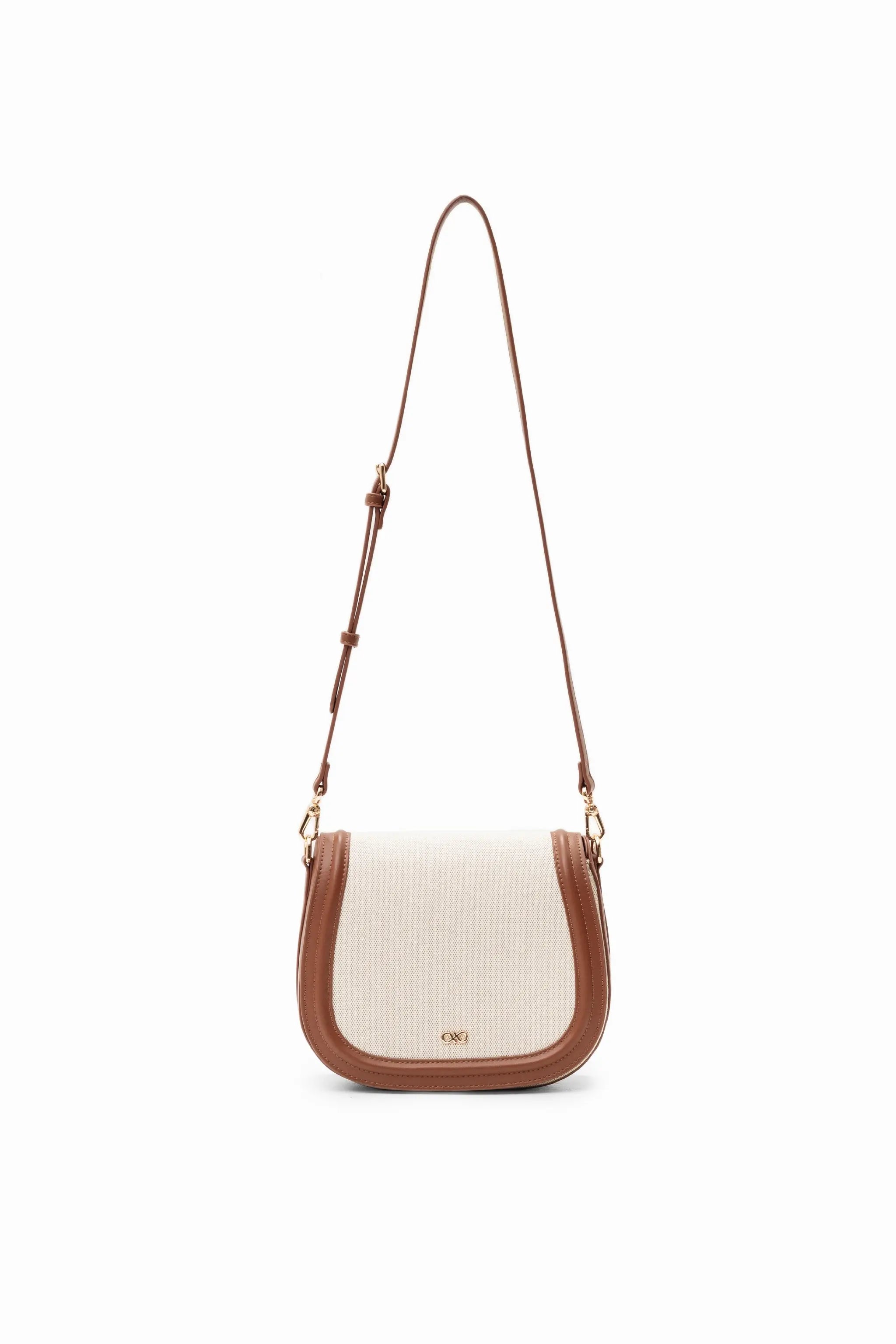 CALLY CANVAS SADDLE CROSSBODY BAG 