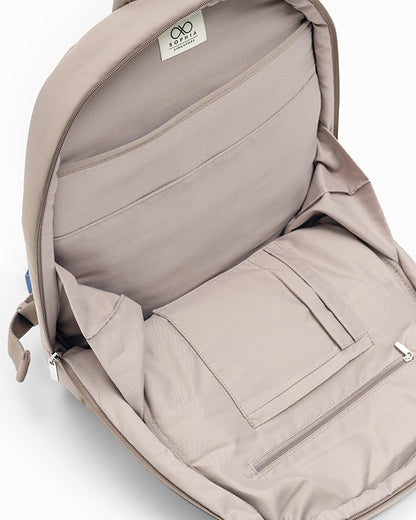 COSY LUXE XL COMMUTER BACKPACK IN TAUPE
