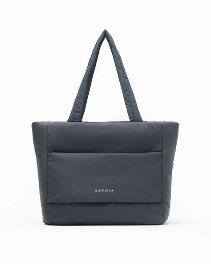 COSY LUXE TOTE BAG IN CHARCOAL