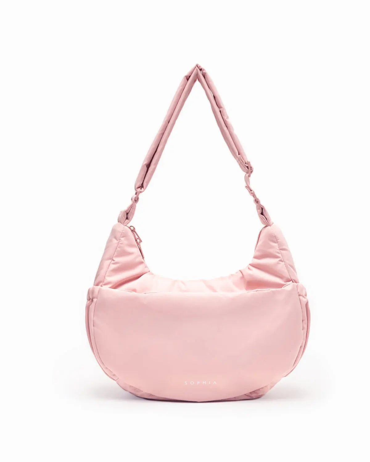 L COSY LUXE CRESCENT BAG IN BLUSH The Sophia Label