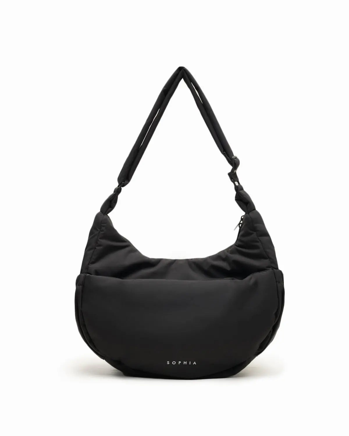 L COSY LUXE CRESCENT BAG JET BLACK The Sophia Label