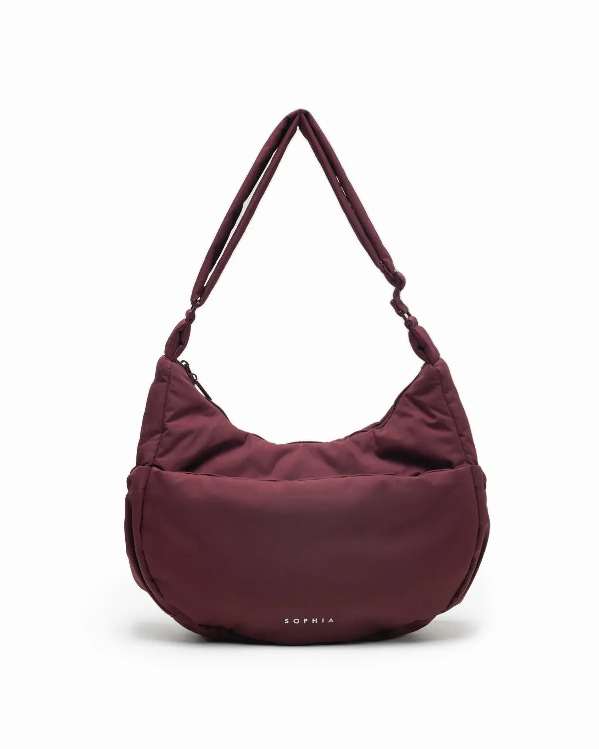 L COSY LUXE CRESCENT BAG WINE The Sophia Label