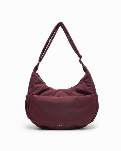 L COSY LUXE CRESCENT BAG WINE