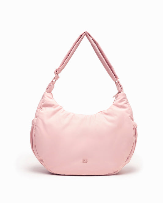 XL COSY LUXE CRESCENT BAG IN BLUSH