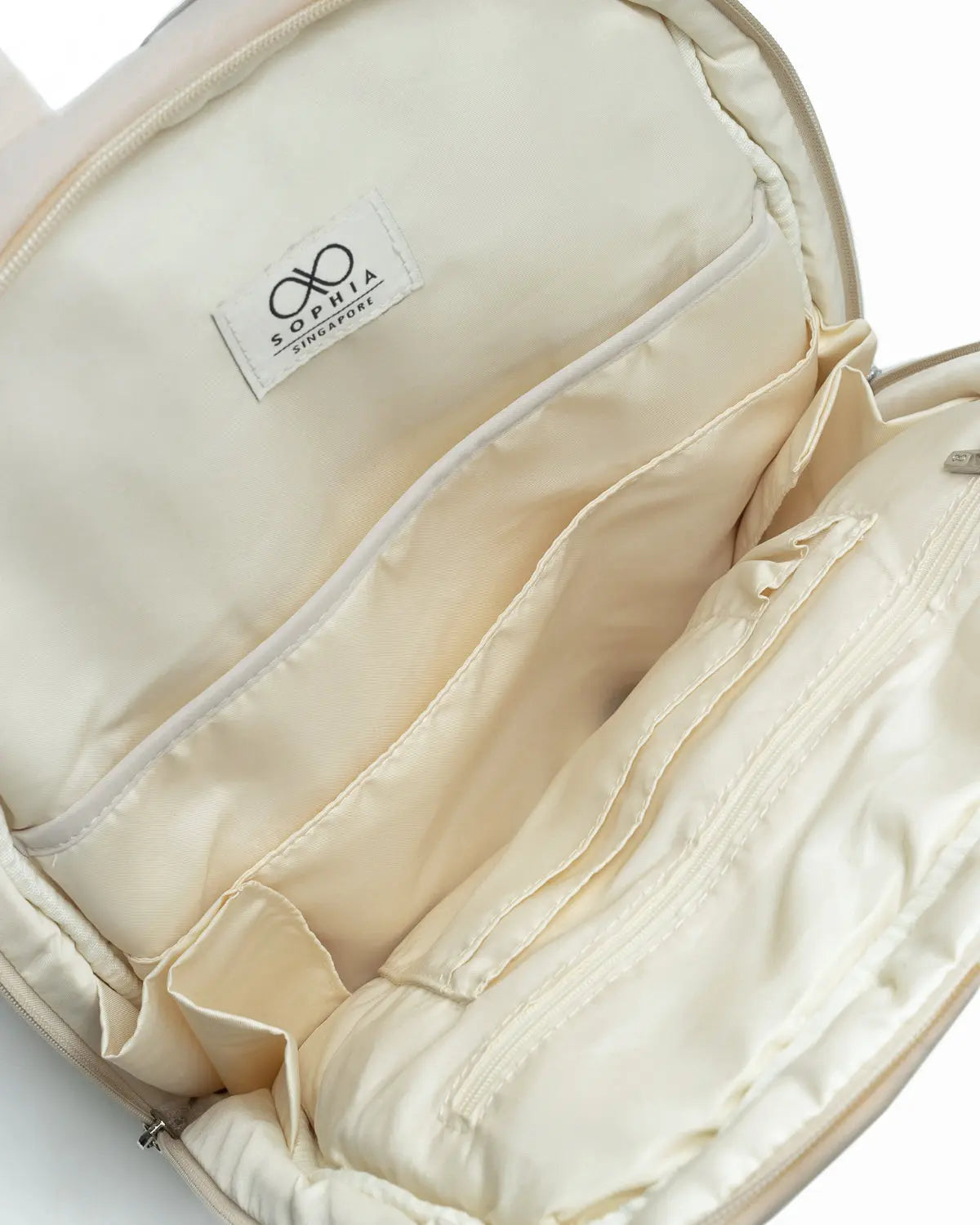 COSY LUXE COMMUTER BACKPACK IN PEBBLE The Sophia Label