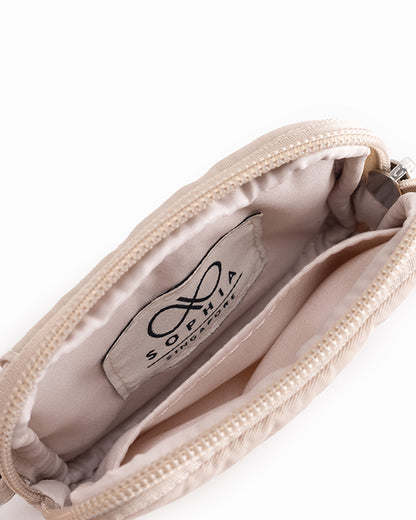CARDHOLDER LANYARD IN CRÈME