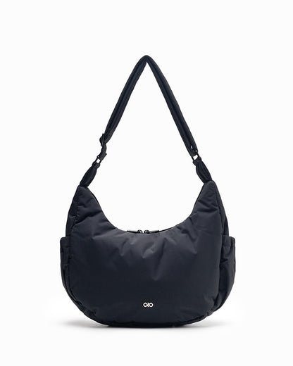 L POSH CRESCENT BAG IN JET BLACK