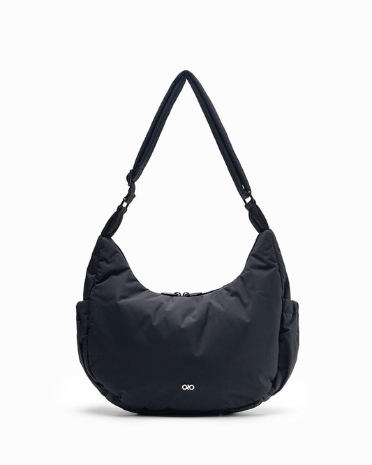 L POSH CRESCENT BAG IN JET BLACK