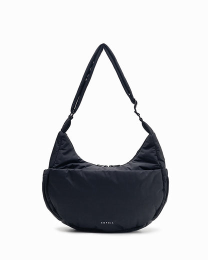 L POSH CRESCENT BAG IN JET BLACK