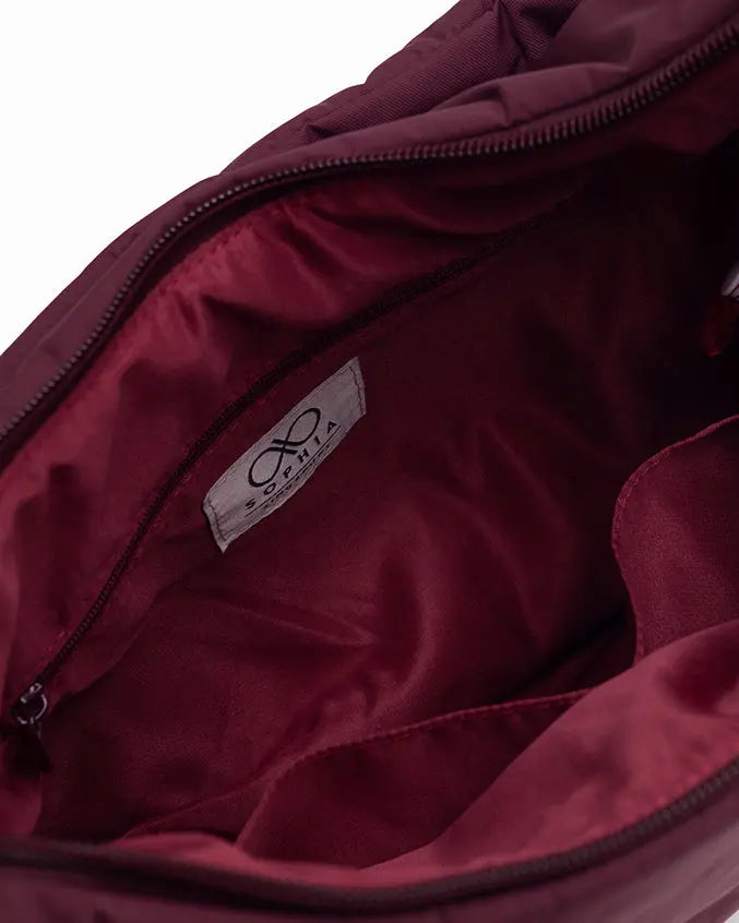 L POSH CRESCENT BAG IN WINE TSL Singapore