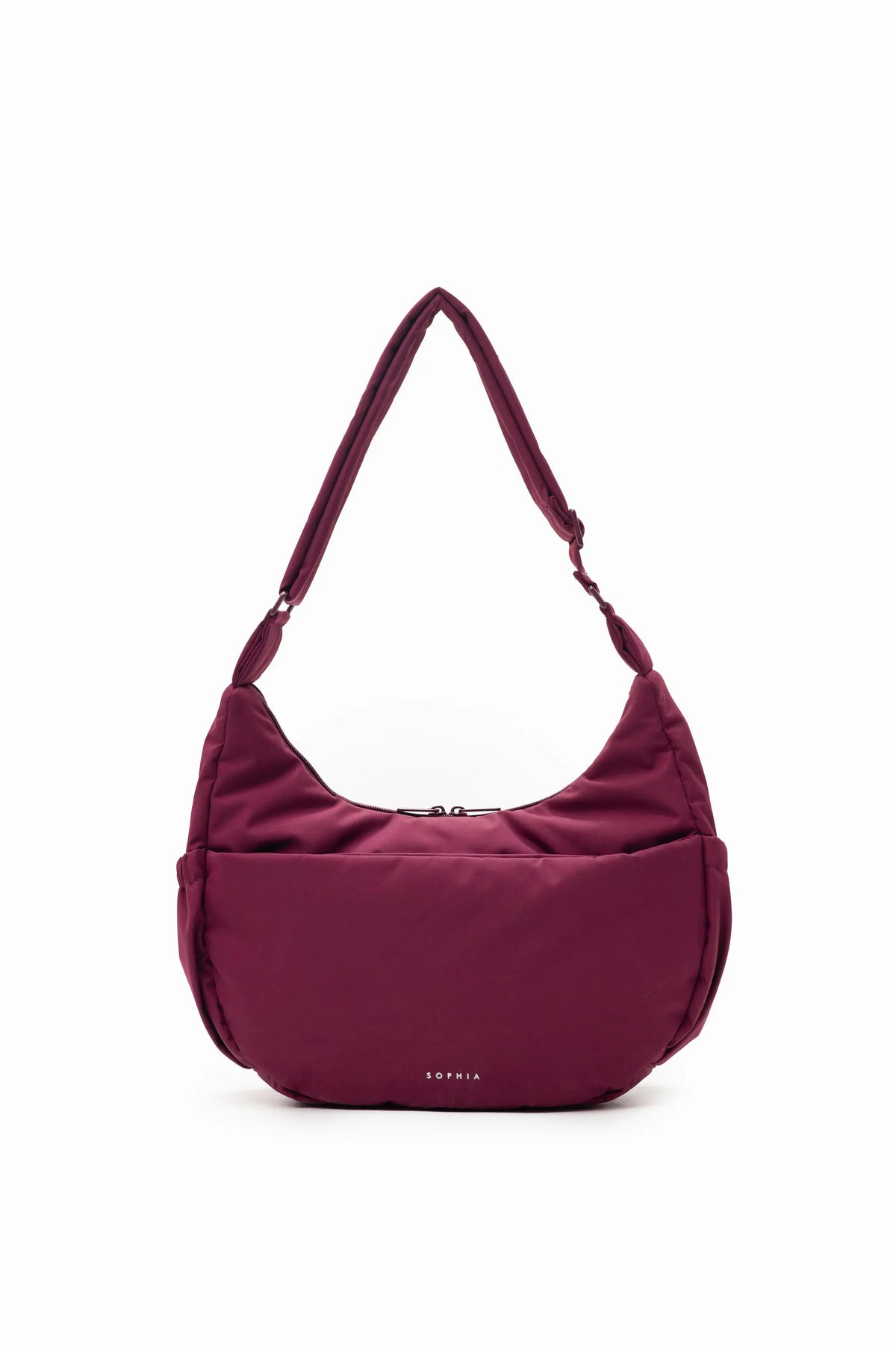 COSY LUXE L CRESCENT BAG 2.0 IN WINE 