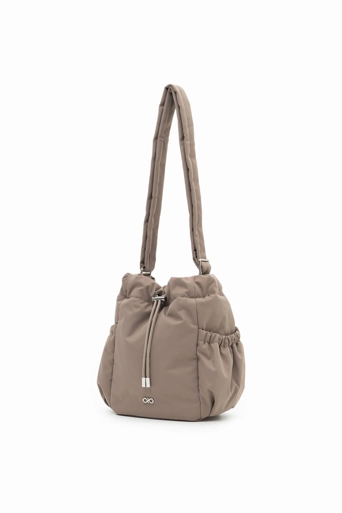MINI COSY LUXE BUCKET BAG IN TAUPE 