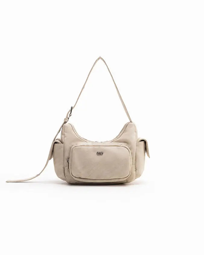 TATE POCKET HANDBAG IN SAND The Sophia Label