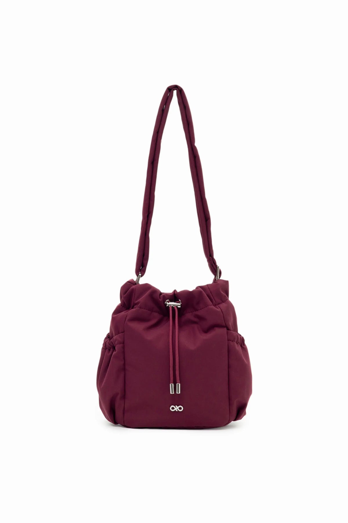MINI COSY LUXE BUCKET BAG IN WINE 