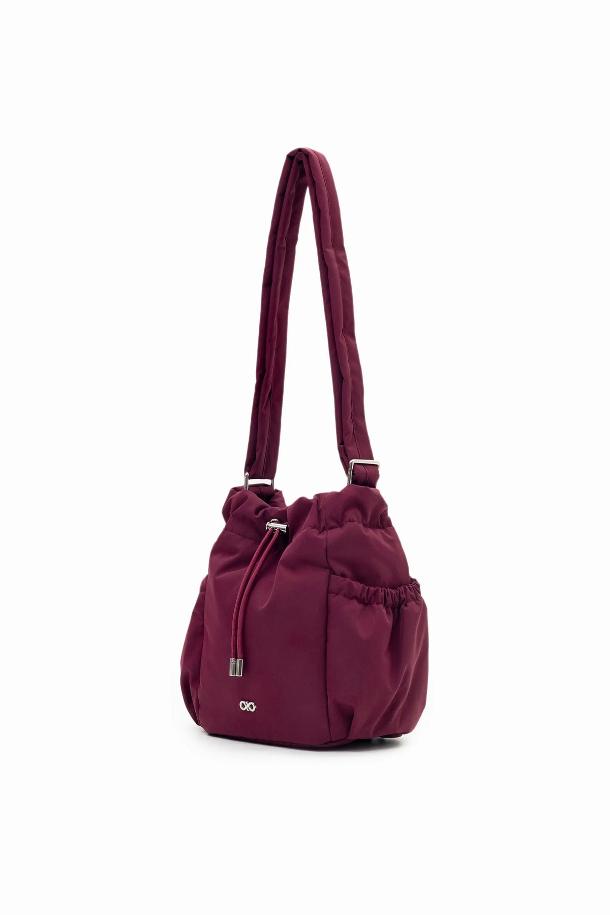 MINI COSY LUXE BUCKET BAG IN WINE 