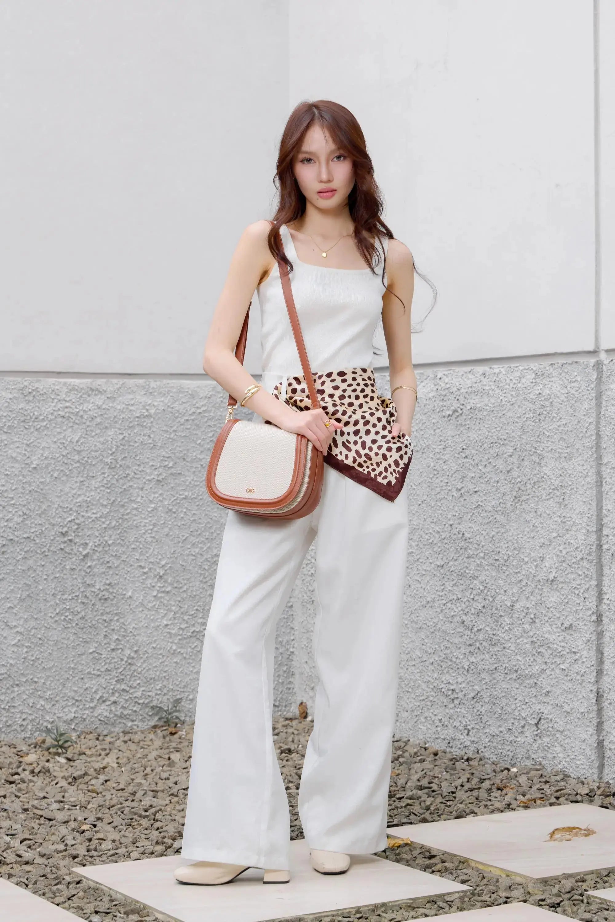 CALLY CANVAS SADDLE CROSSBODY BAG - The Sophia Label