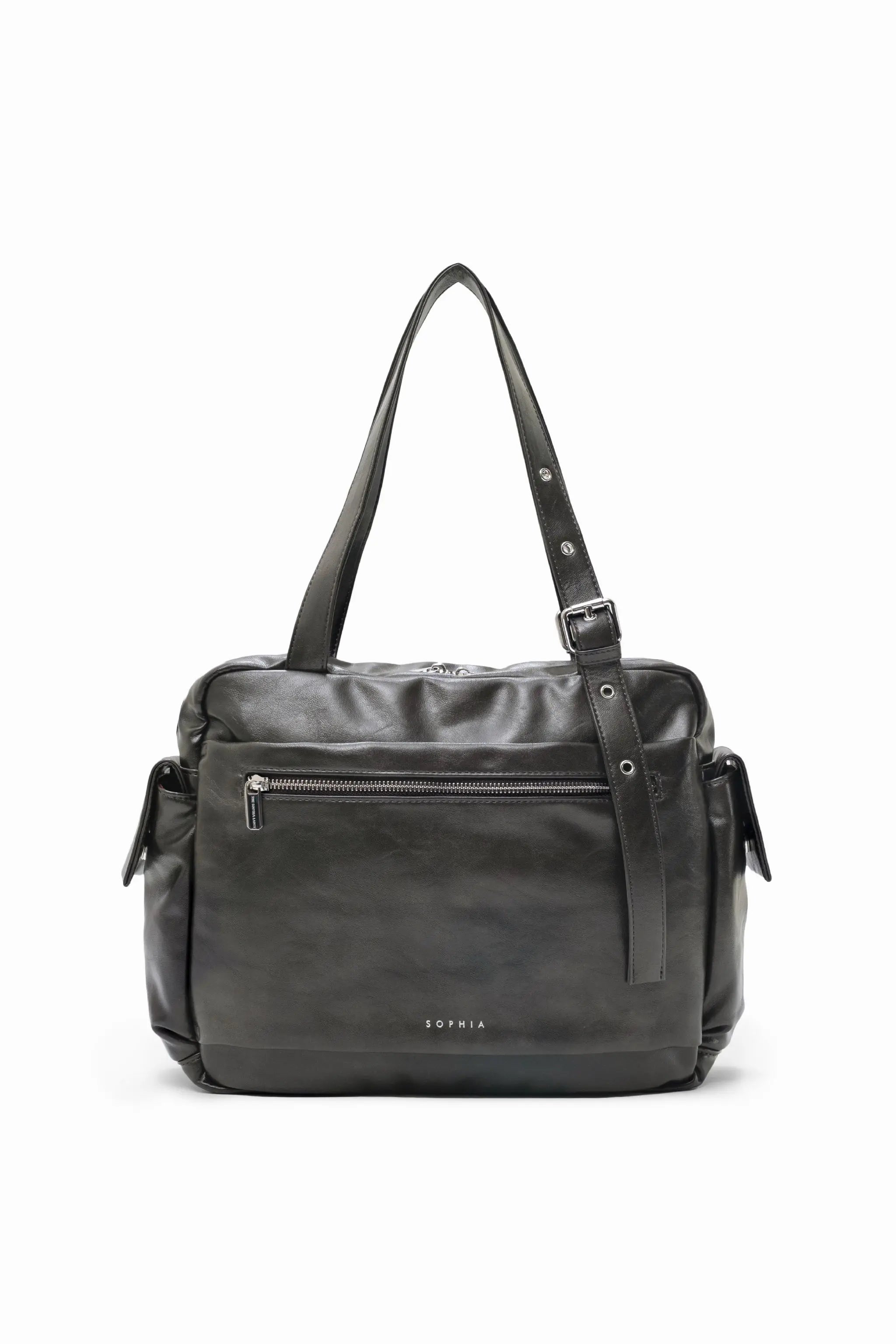 EVERYDAY CITY TOTE BAG IN OBSIDIAN GREY 